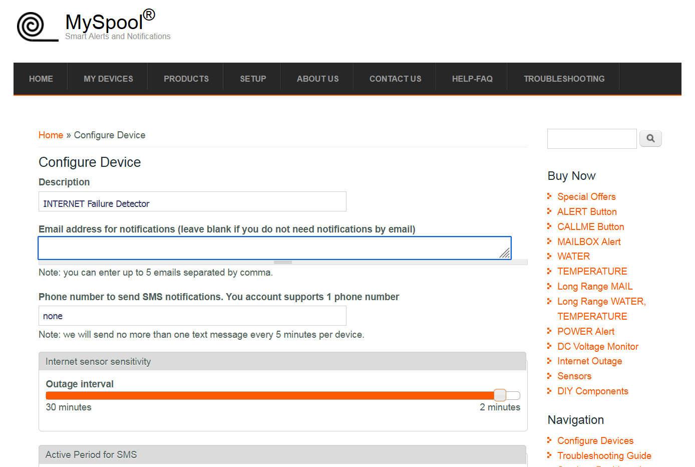 Internet Outage Detector with Text Message and Email Notifications